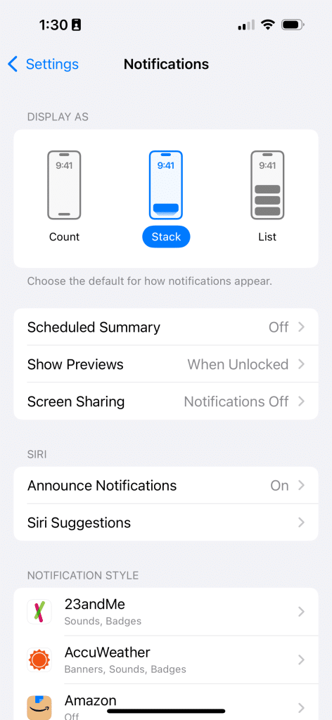 iPhone repeating text alerts — step 2
