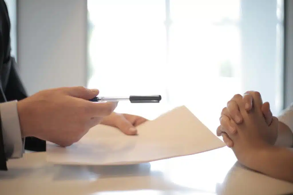 Business professional using an office phone